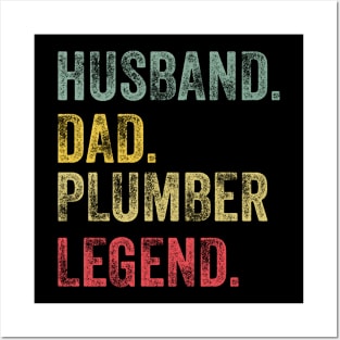 Husband Dad Drummer Legend Retro Vintage Posters and Art